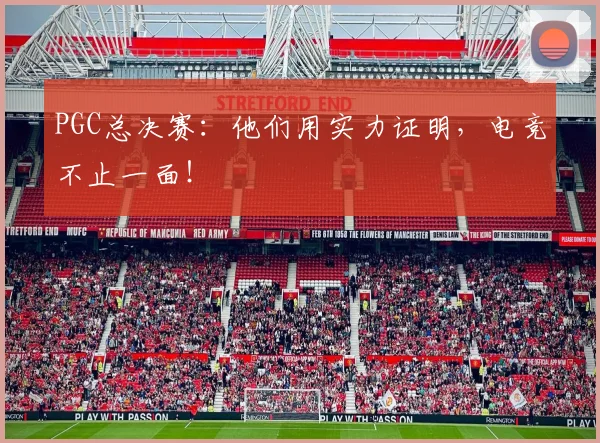 PGC总决赛：他们用实力证明，电竞不止一面！